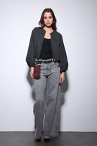 Antioch-Antrasit Bel Lastikli Crop Kadın Mont-Mont-1-Milagron.com