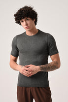 Antioch-Antrasit Bisiklet Yaka Triko T Shirt-T-Shirts-1-Milagron.com