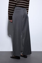 Antioch-Antioch Antrasit Geniş Paça Kadın Pantolon-Kumaş Pantolon-5-Milagron.com