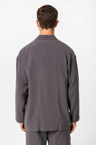 Antioch-Antrasit Oversize Astarsız Erkek Blazer Ceket-Blazer Ceket-7-Milagron.com