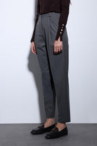 Antioch-Antrasit Pensli Kadın Pantolon-Kumaş Pantolon-3-Milagron.com