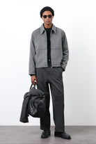 Antioch-Antrasit Regular Fit Dokulu Erkek Mont-Mont-2-Milagron.com