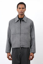 Antioch-Antrasit Regular Fit Dokulu Erkek Mont-Mont-5-Milagron.com