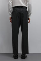 Antioch Antrasit Relax Fit Baggy Pilili Erkek Pantolon