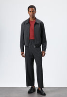 Antioch-Antrasit Relax Fit çizgili Erkek Pantolon-Kumaş Pantolon-1-Milagron.com