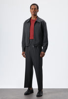 Antioch-Antrasit Relax Fit çizgili Erkek Pantolon-Kumaş Pantolon-3-Milagron.com