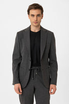 Antioch-Antrasit Slim Fit Comfort Erkek Takım-Takım Elbise-4-Milagron.com