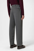 Antioch-Antrasit Yüksek Bel Pileli Rahat Kalıp Erkek Pantolon-Kumaş Pantolon-5-Milagron.com