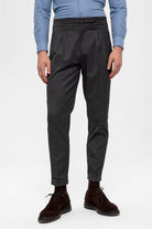 Antioch-Antrasit Yüksek Bel Toka Detaylı Erkek Pantolon-Pantolon-3-Milagron.com