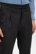 Antioch-Antrasit Yüksek Bel Toka Detaylı Erkek Pantolon-Pantolon-6-Milagron.com