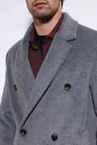 Antioch-Antrasit Yün Karışımlı Kruvaze Erkek Kaban-Kaban-5-Milagron.com