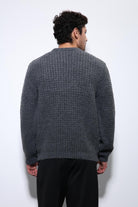 Antioch-Antrasit örme Dokulu Erkek Kazak-Kazak-4-Milagron.com