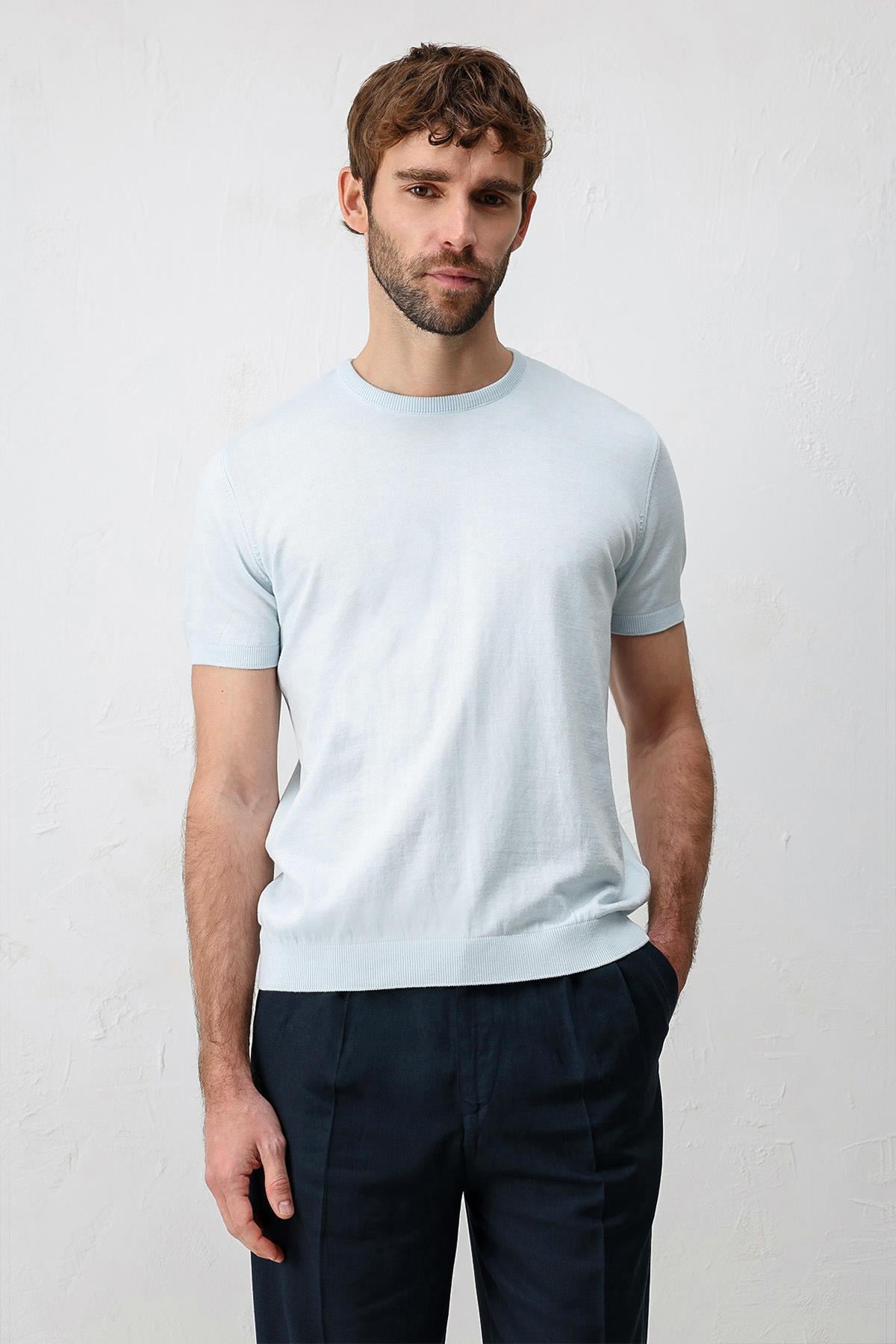 Antioch Bebe Mavi Comfort Slim Triko T-Shirt