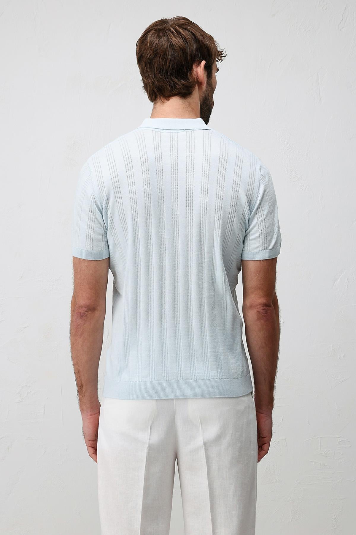 Antioch Bebe Mavi Dokulu Triko Erkek Polo T-Shirt