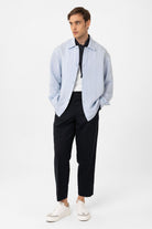 Antioch-Bebe Mavi Oversize Dokulu Erkek Gömlek-Gömlek-3-Milagron.com