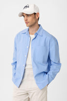 Antioch-Bebe Mavi Pamuklu Relaxed Erkek Gömlek-Gömlek-1-Milagron.com