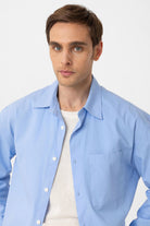Antioch-Bebe Mavi Pamuklu Relaxed Erkek Gömlek-Gömlek-5-Milagron.com