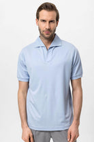 Antioch-Bebe Mavi Regular Fit Apaş Yaka Erkek T Shirt-T-Shirts-1-Milagron.com