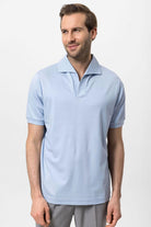 Antioch-Bebe Mavi Regular Fit Apaş Yaka Erkek T Shirt-T-Shirts-3-Milagron.com