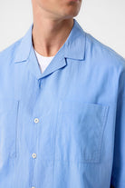 Antioch-Antioch Bebe Mavi Relax Fit Kısa Erkek Gömlek-Gömlek-3-Milagron.com