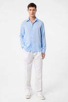 Antioch-Bebe Mavi Relax Fit çizgili Erkek Gömlek-Gömlek-2-Milagron.com