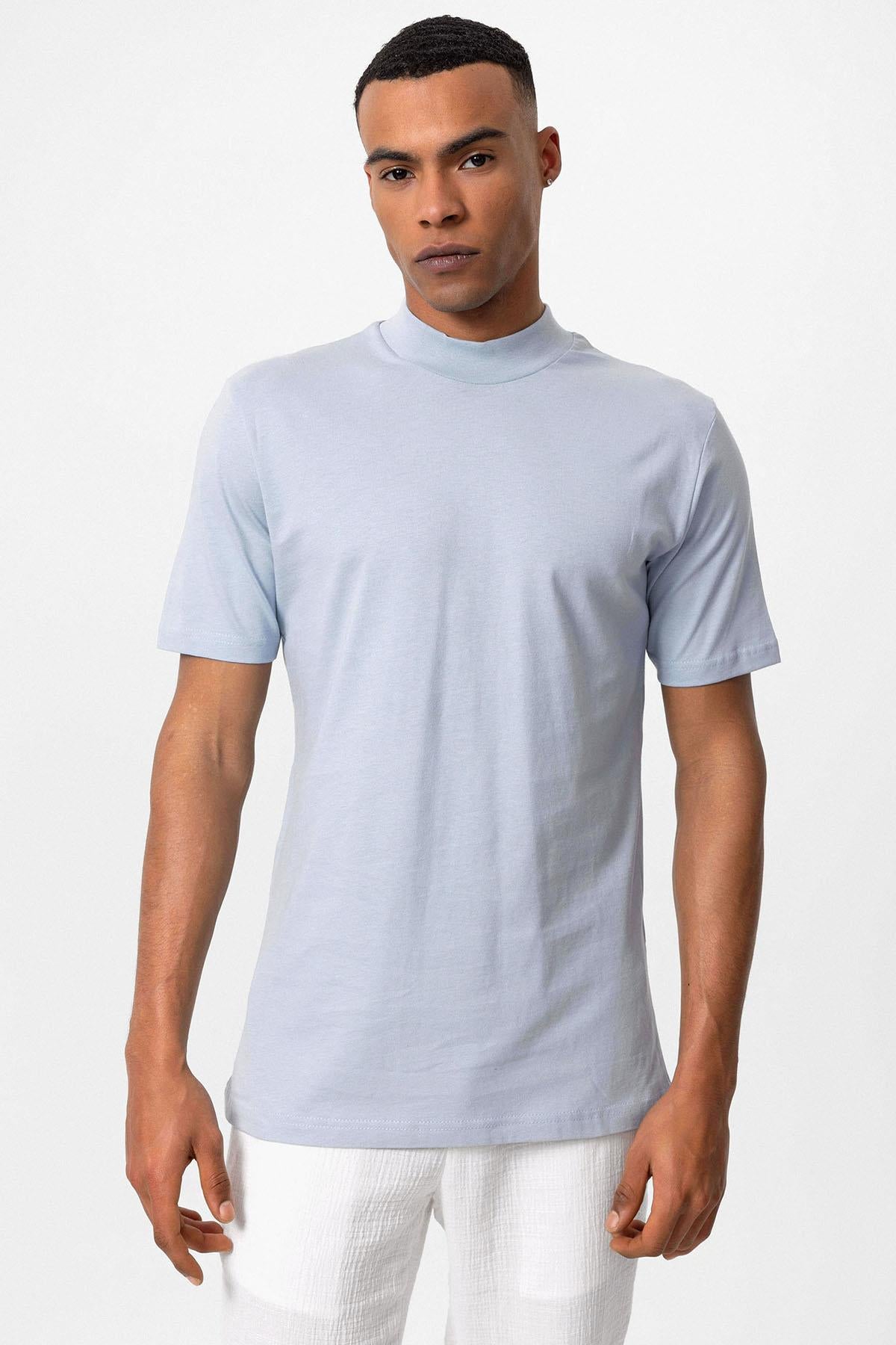 Antioch-Bebe Mavi Slim Fit Basic T Shirt-T-Shirts-1-Milagron.com