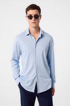 Antioch-Antioch Bebe Mavi Slim Fit Erkek Gömlek-Gömlek-5-Milagron.com