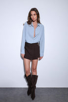 Antioch-Antioch Bebe Mavi Tensel Kadın Gömlek-Gömlek-5-Milagron.com