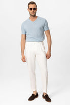 Antioch-Bebe Mavi V Yaka Basic Erkek T Shirt-T-Shirts-2-Milagron.com