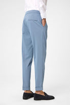 Antioch-Bebe Mavi Yüksek Bel Toka Kapama Pileli Erkek Pantolon-Kumaş Pantolon-4-Milagron.com