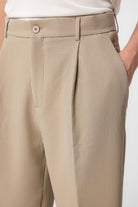 Antioch-Bej Baggy Fitilli Erkek Pantolon-Kumaş Pantolon-3-Milagron.com