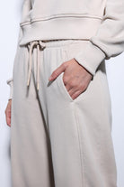 Antioch-Antioch Bej Basic Düz Paça Kadın Eşofman Altı-Eşofman-6-Milagron.com