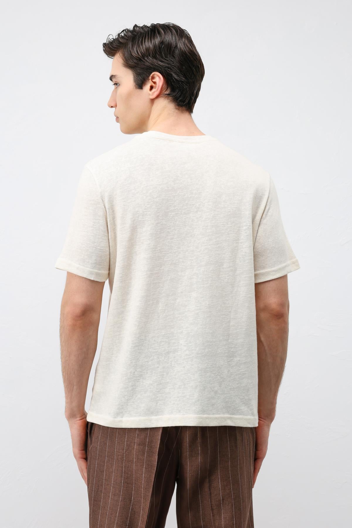 Antioch Bej Basic Erkek T-Shirt