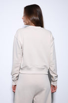 Antioch-Antioch Bej Basic Kadın Sweatshirt-Sweatshirt-5-Milagron.com