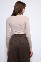 Antioch-Bej Basic Uzun Kollu T Shirt-T-Shirt-5-Milagron.com