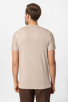 Antioch-Bej Basic V Yaka Erkek T Shirt-T-Shirts-5-Milagron.com