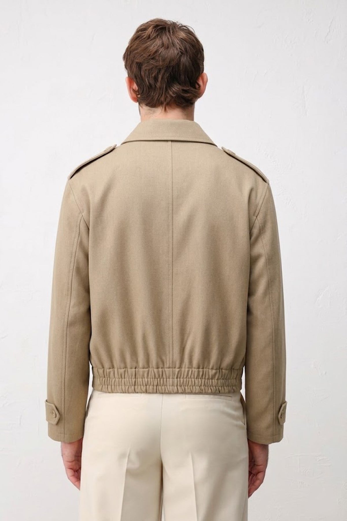Antioch Bej Boxy Fit Erkek Mont