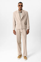 Antioch-Bej Crop Fit Erkek Blazer Ceket-Ceket-3-Milagron.com