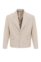 Antioch-Bej Crop Fit Erkek Blazer Ceket-Ceket-7-Milagron.com