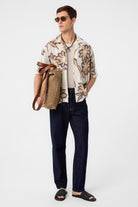 Antioch-Bej Desenli Erkek Gömlek-Gömlek-3-Milagron.com