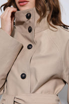 Antioch-Bej Dik Yaka Kruvaze Trençkot-Trençkot-4-Milagron.com