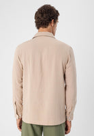 Antioch-Bej Düğme Detaylı Erkek Gömlek-Gömlek-3-Milagron.com