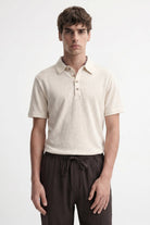 Antioch Bej Düğmeli Polo Yaka Erkek T-Shirt - 0