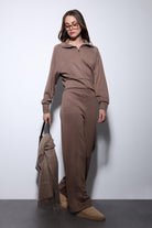 Antioch-Bej Fermuarlı Kadın Eşofman Takım-Takım-2-Milagron.com