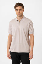 Antioch-Bej Fermuarlı Regular Fit Erkek T Shirt-T-Shirts-1-Milagron.com