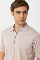 Antioch-Bej Fermuarlı Regular Fit Erkek T Shirt-T-Shirts-3-Milagron.com