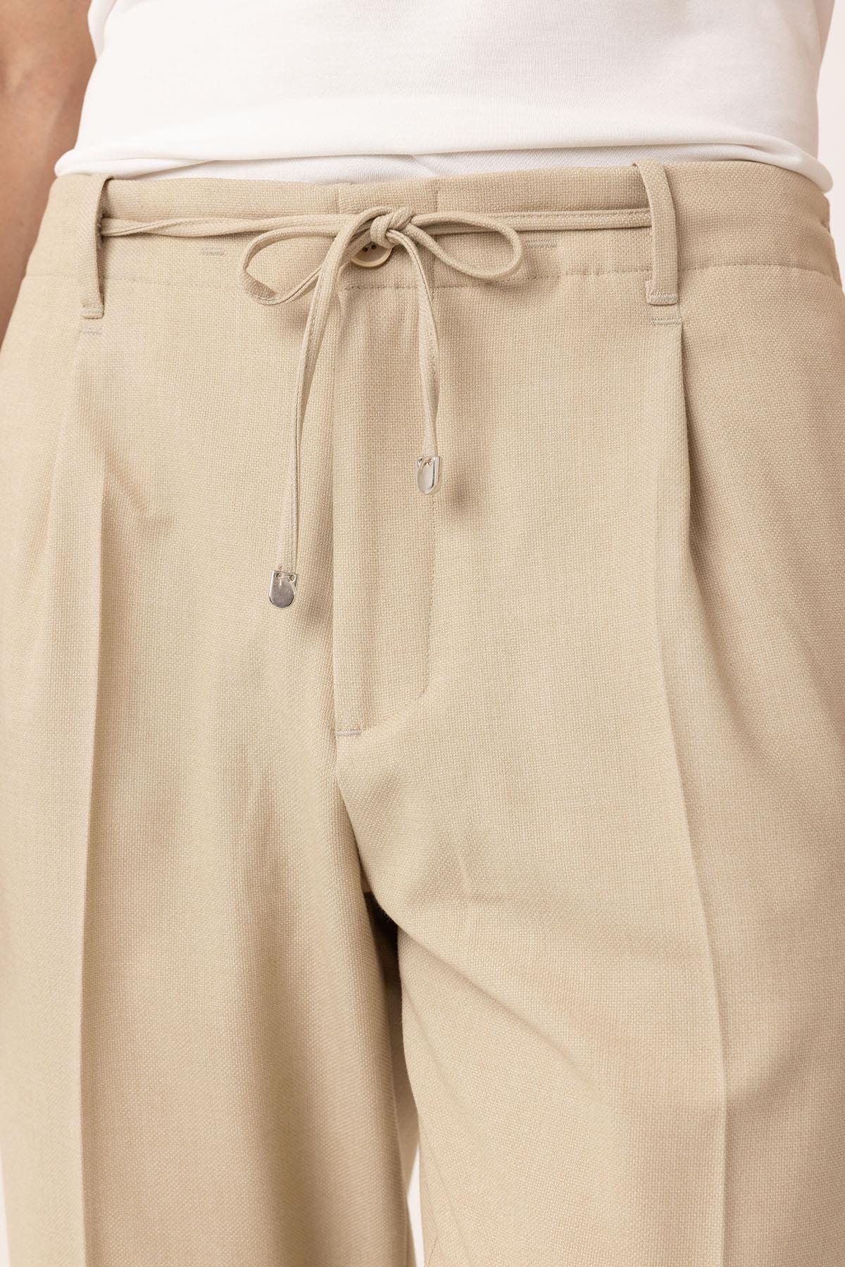 Antioch-Bej Jogger Relaxed Fit Erkek Pantolon-Kumaş Pantolon-4-Milagron.com