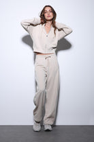 Antioch-Antioch Bej Kapüşonlu Kadın Sweatshirt-Sweatshirt-1-Milagron.com