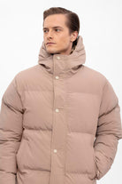 Antioch-Bej Kapüşonlu Uzun Şişme Mont-Mont-5-Milagron.com