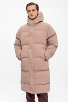 Antioch-Bej Kapüşonlu Uzun Şişme Mont-Mont-6-Milagron.com